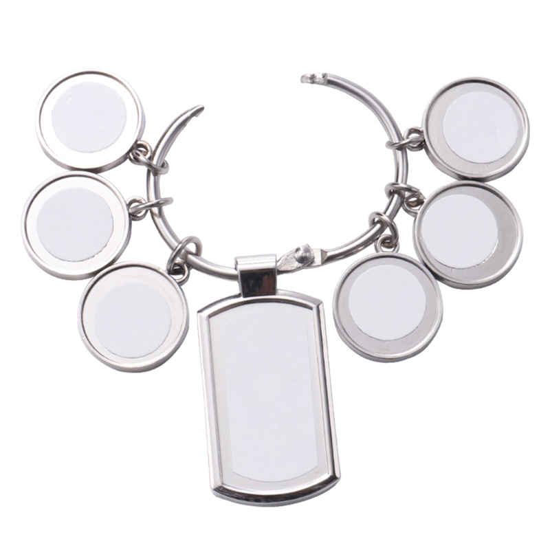 Móc Khóa Trống Truyền Nhiệt Kèm Chìa Khóa DIY Bằng Kim Loại