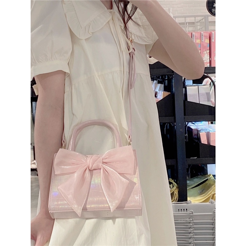 Túi Đeo Chéo Đính Nơ Ngọt Ngào Thời Trang Cho Nữ