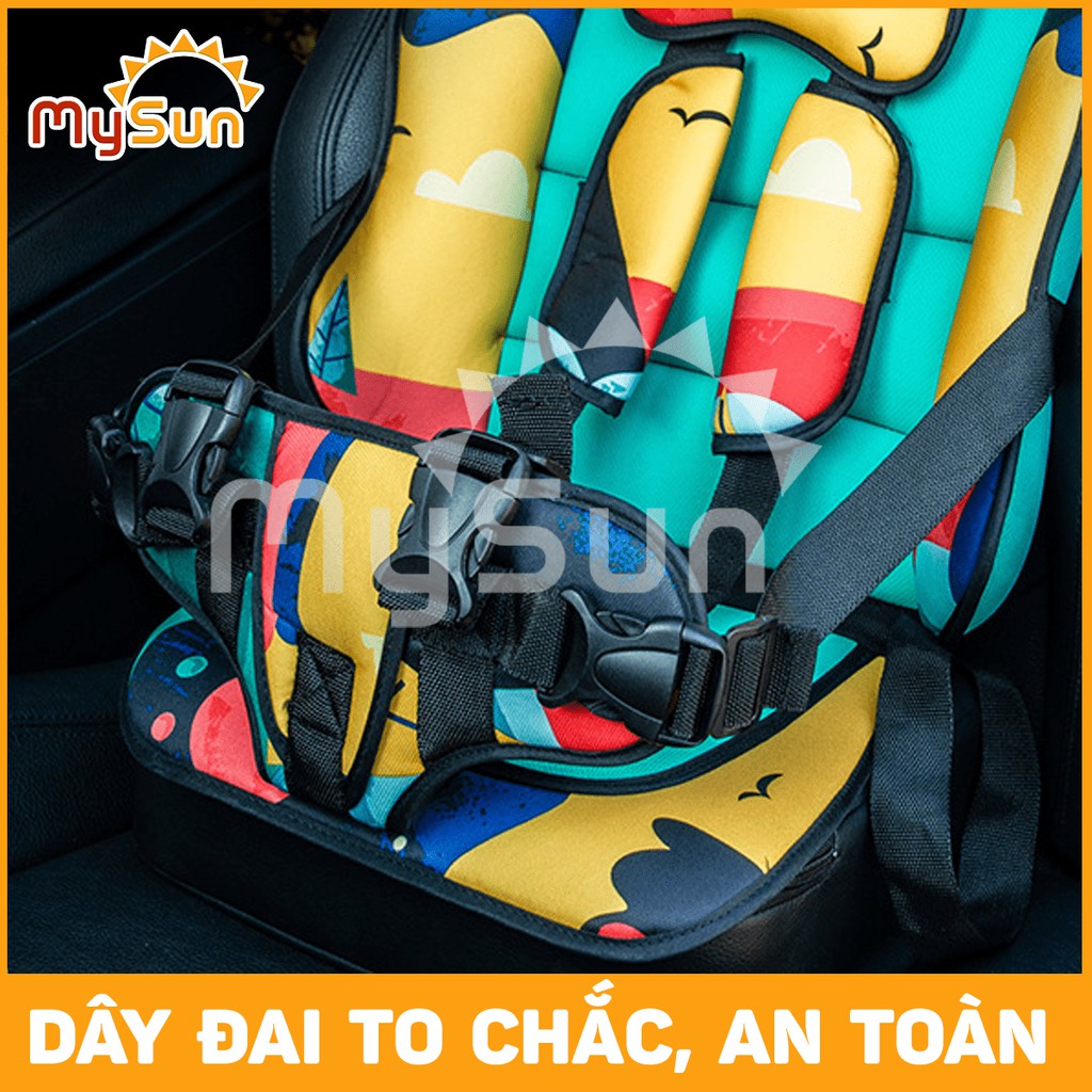 Ghế ngồi ô tô cho em bé 1 2 3 4 5 6 7 8 tuổi ngồi xe oto an toàn MySun
