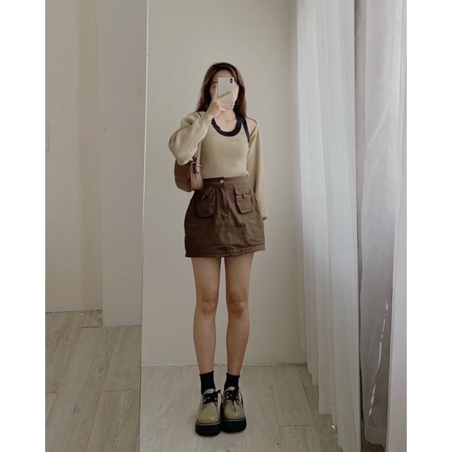 Set áo len kèm cardigan 456