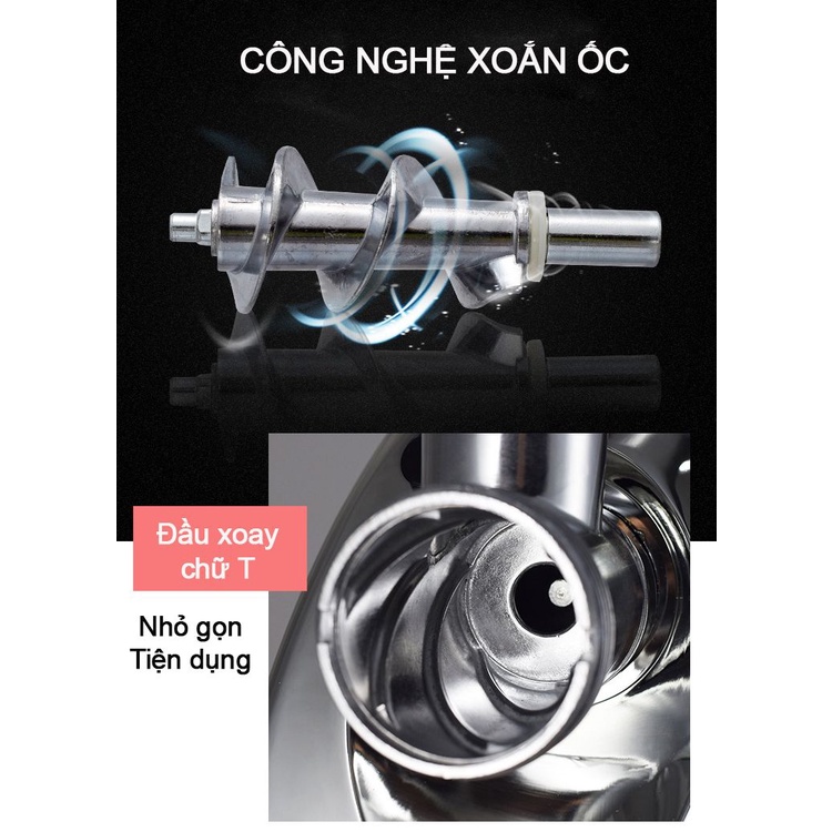 Máy làm xúc xích, giò, chả - Xay thịt tự động đa chức năng, có thể cắt thái rau củ quả - Dễ dàng tháo rời vệ sinh