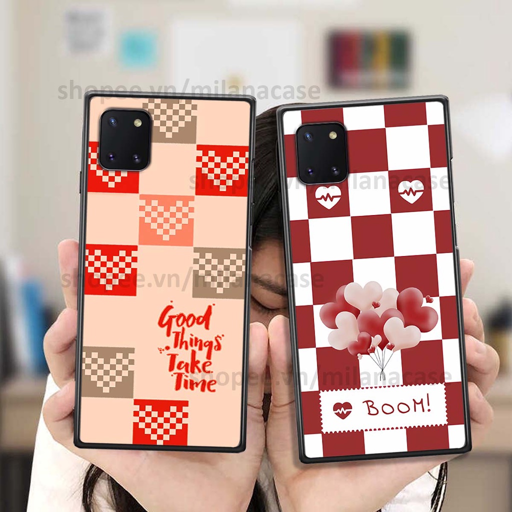 Ốp Samsung Note 10 Lite caro họa tiết nhiều màu sắc siêu đẹp thời trang cá tính