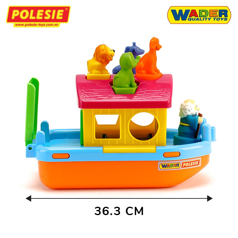 Đồ Chơi Trẻ Em Mô Hình Tàu Thuyền Gỗ Noah, Nhập Khẩu Châu Âu, Chính Hãng POLESIE 40374