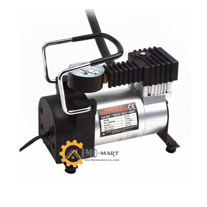 ⚡️𝗕𝗛 𝟭𝟮 𝗧𝗛𝗔́𝗡𝗚⚡️ Máy nén khí bơm hơi mini 12V ⚡️ Áp lực nén tối đa 7kg - Tặng kèm 3 đầu kim bơm