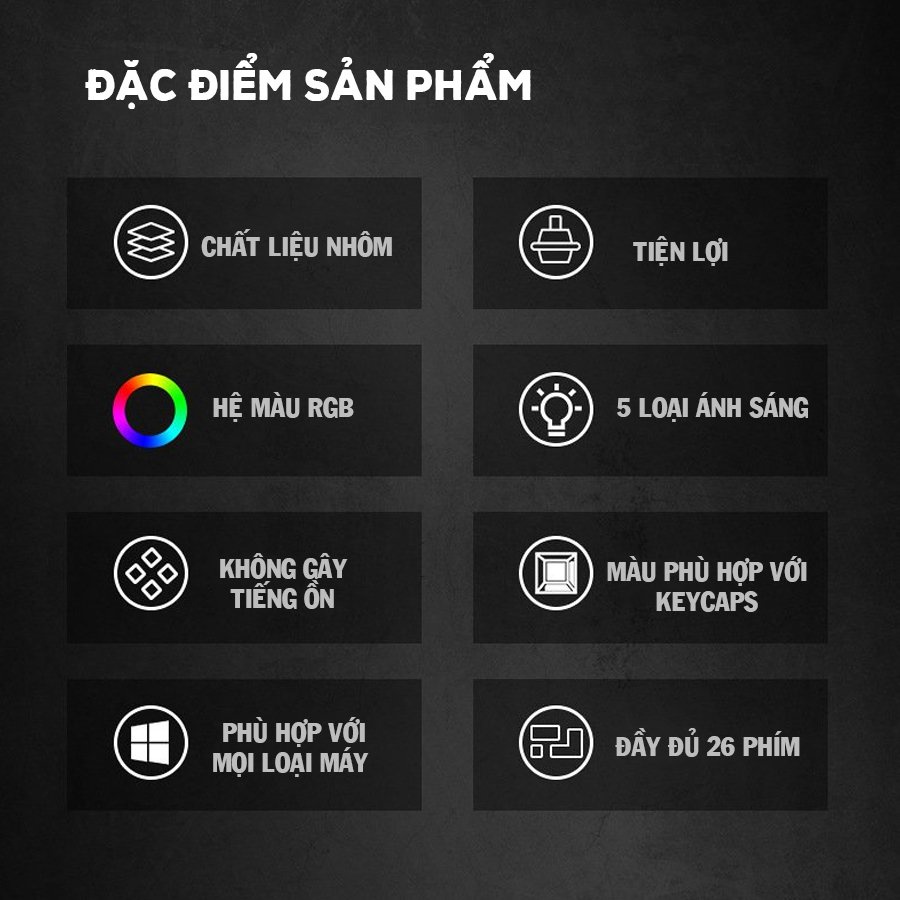 Bàn phím cơ PANTSAN PK200 blue switch,Layout full size 104 phím LED rainbow