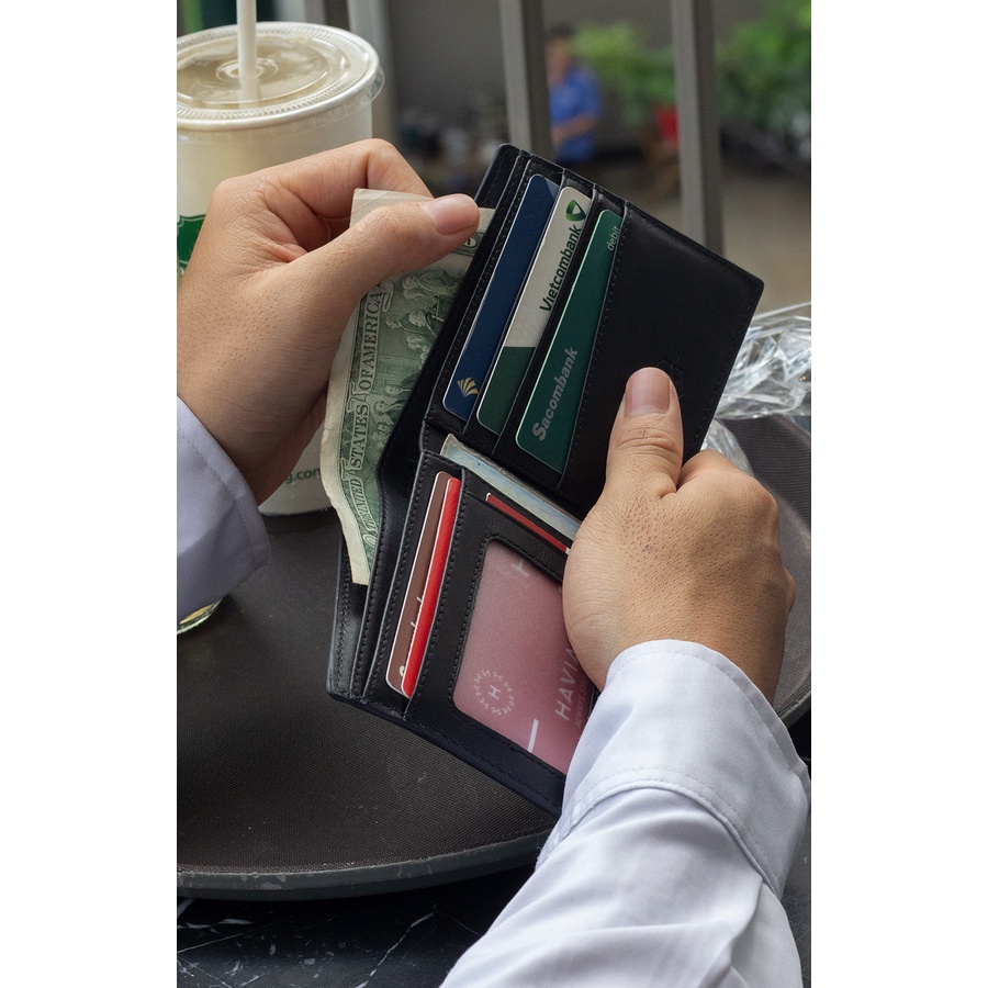 Ví da ZIPLINE HAVIAS Handcrafted Wallet - Đen