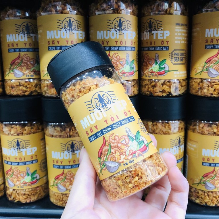 Muối tép sấy tỏi ớt 60g - Crispy tiny shrimp chilly garlic salt - ĐẶC SẢN PHÚ QUỐC (MUA 10 TẶNG 1) | BigBuy360 - bigbuy360.vn