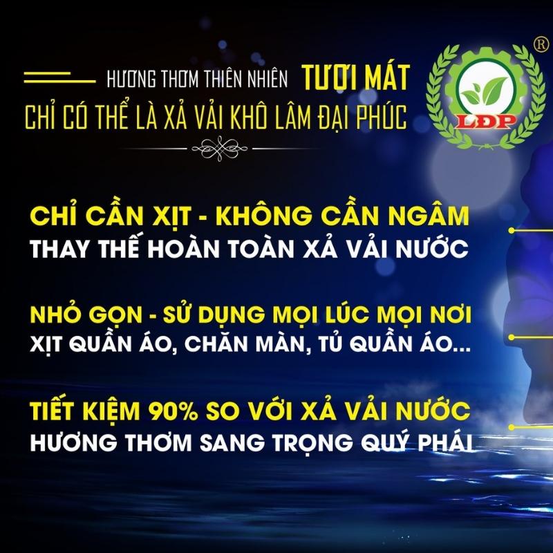 Nước Xịt Xả Vải Khô Lâm Đại Phúc LDP03 Chai Nước Hoa Xịt Thơm Khử Mùi Quần Áo Làm Mềm Vải Lưu Hương Lâu Cả Ngày Dài