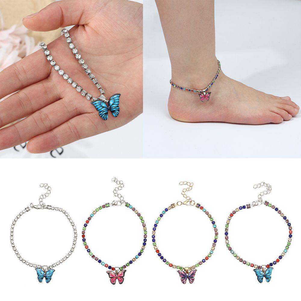 Lắc Chân Hình Bướm Phong Cách Boho Thời Trang Đi Biển Mùa Hè