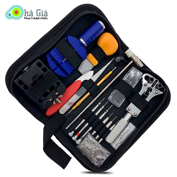 Bộ Dụng Cụ Sửa Chữa Thay Pin Đồng Hồ 13 Món Kèm Túi Đựng, Cắt Mắt Đồng Hồ