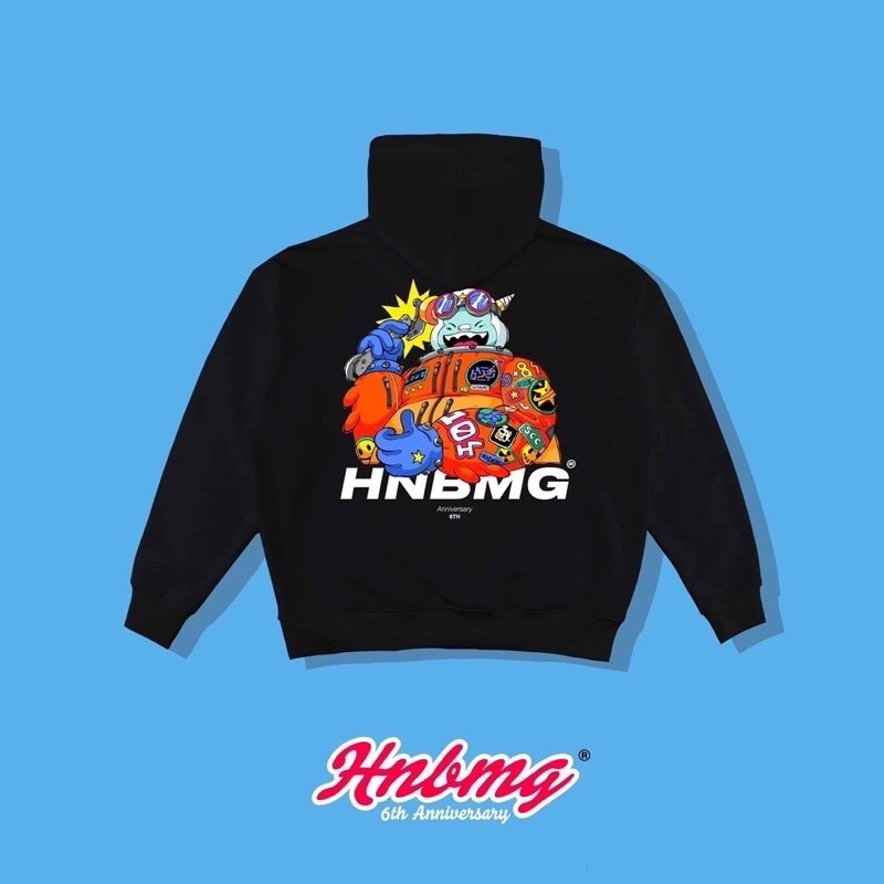 Áo Hoodie HNBMG 6TH ANNIVERSARY HOODIE "104" BLACK