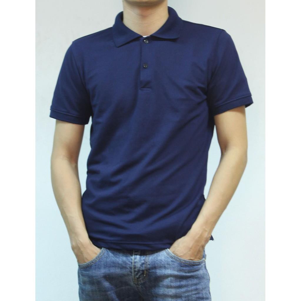 Áo Thun Nam cổ bẻ Xanh Than, Áo thun nam có cổ chất cotton đẹp siêu mát | BigBuy360 - bigbuy360.vn