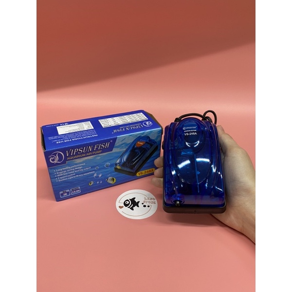 Máy sục sủi khí oxy 1 vòi 3W VIPSUN VS-248A cho hồ cá máy oxy VS248A