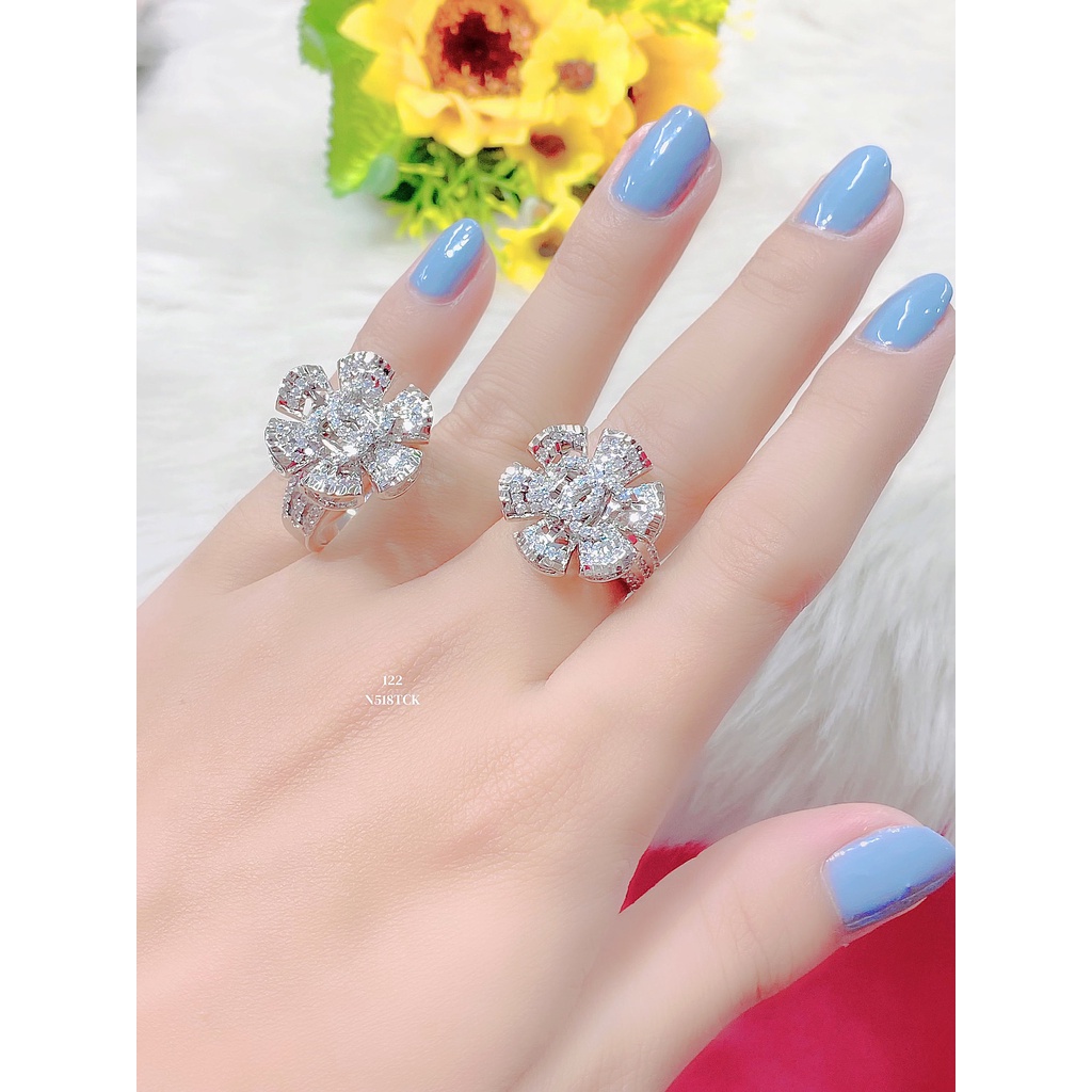 Nhẫn nữ đính xoàn N518153-140 mạ 18k - xi kim cao cấp (giá tốt nhất)