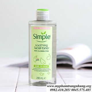 NƯỚC HOA HỒNG SIMPLE SOOTHING FACIAL TONER