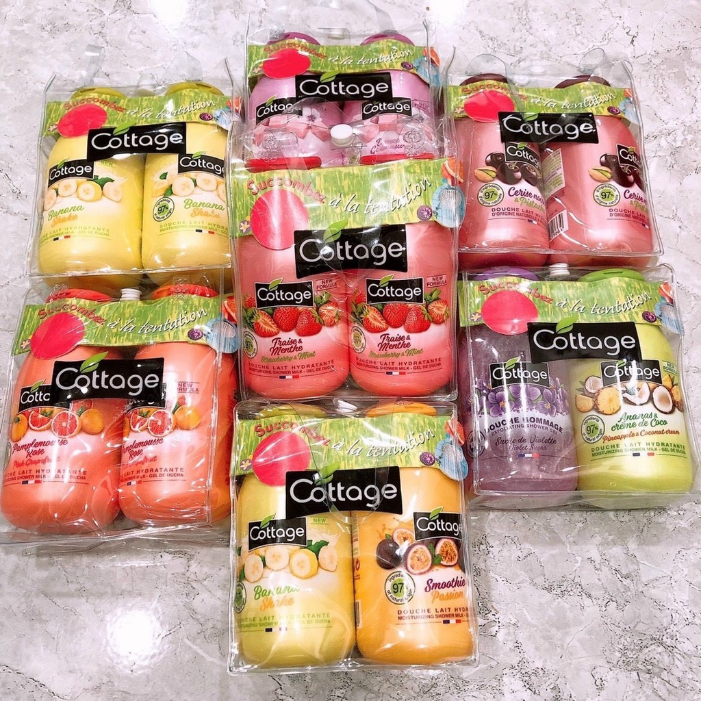 Cặp Sữa Tắm Cottage Pháp (Chai 250ml)