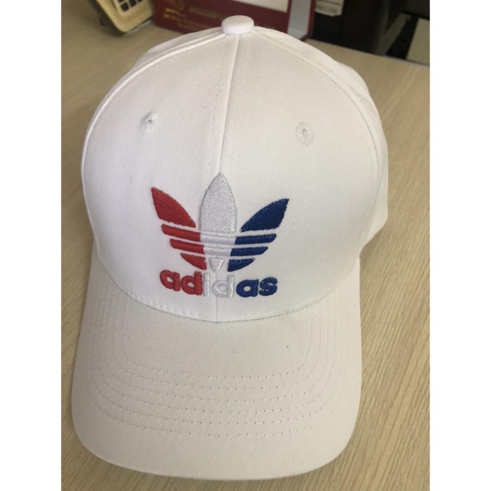 NÓN KẾT NAM NŨ THỜI TRANG, MŨ LƯỠI TRAI LOGO THÊU NỔI CHỮ ADIDAS CỰC CHẤT- 2 MÀU TRẮNG ĐEN 👒