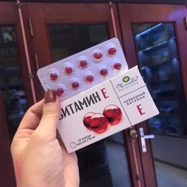 Hộp 2 Vỉ 20 Viên Uống Vitamin E Đỏ - Nhập Khẩu Nga - Dưỡng Da Trắng Hồng Từ Sâu Bên Trong , Giảm Nám, Thâm Sạm - Y339 | BigBuy360 - bigbuy360.vn