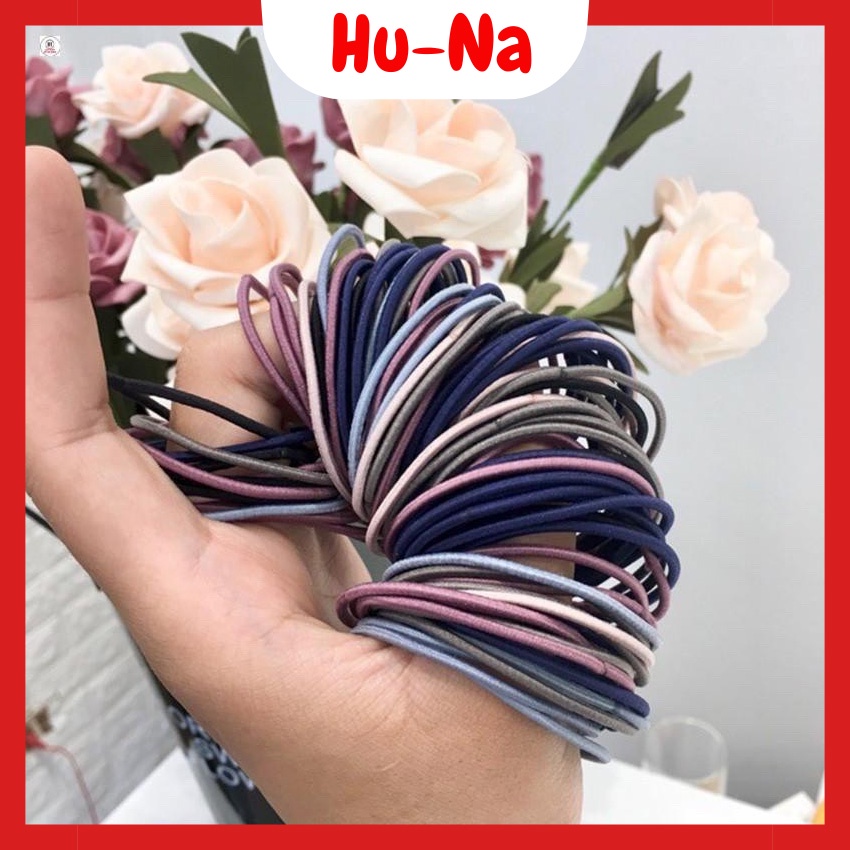 Set 20 dây buộc tóc hàn quốc-nơ buộc tóc thông dụng-QT02-Hu-Na