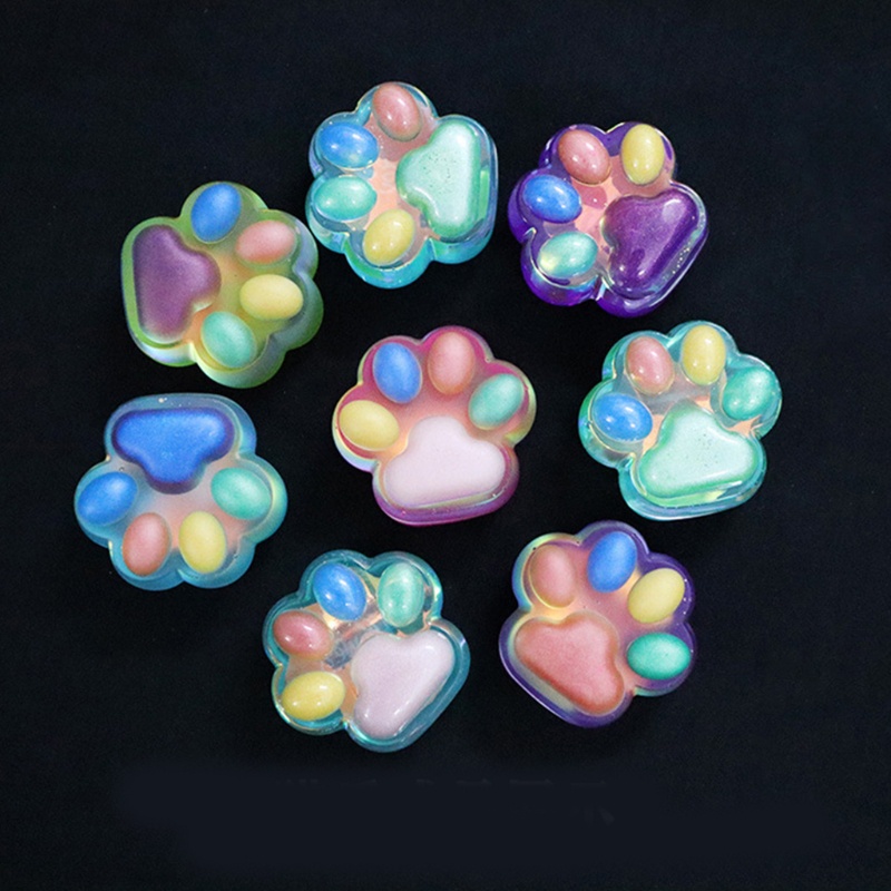 Khuôn silicone tạo hình chân mèo làm móc khóa DIY