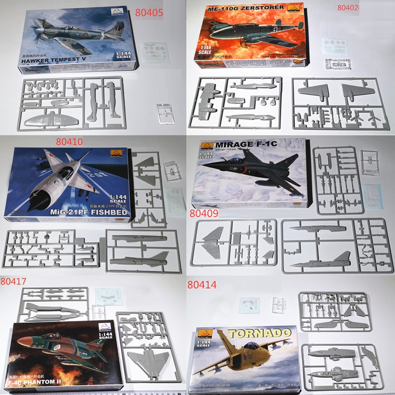 Mô hình máy bay chiến đấu USA USSR UK WWII tỉ lệ 1:144 độc đáo