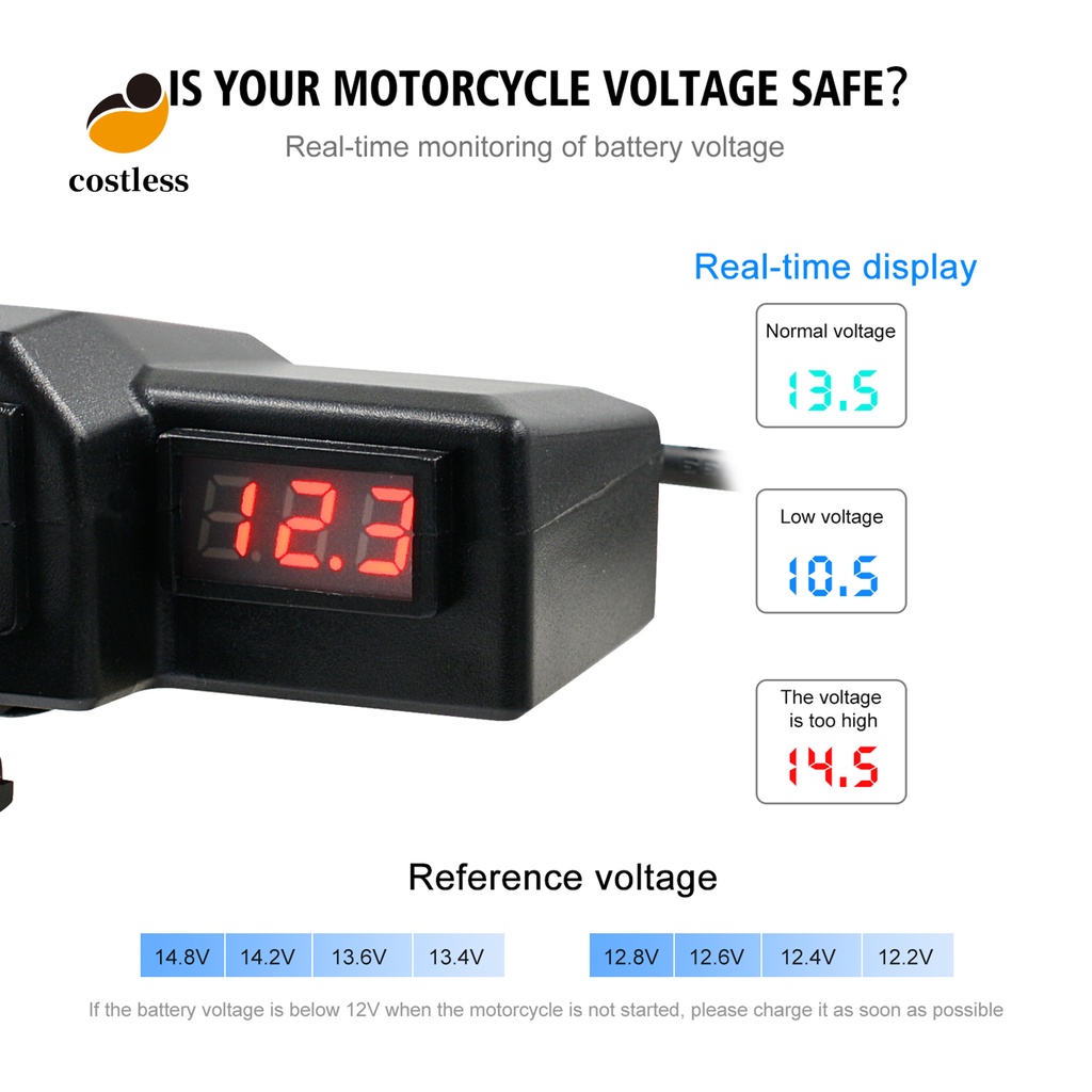 Túi Đựng Đồ Dùng Cao Cấp Tiện Dụng| Bộ Chuyển Đổi Sạc Điện Thoại USB Kép Đa Năng Gắn Xe Máy
