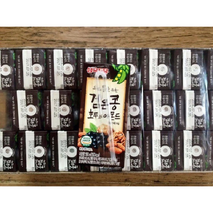 Sữa đậu đen Hạnh Nhân Óc chó Hàn Quốc 24 hộp/thùng-đồ ăn vặt Sài Gòn, thơm ngon đậm vị- Hỏa tốc TPHCM - ViXi Food