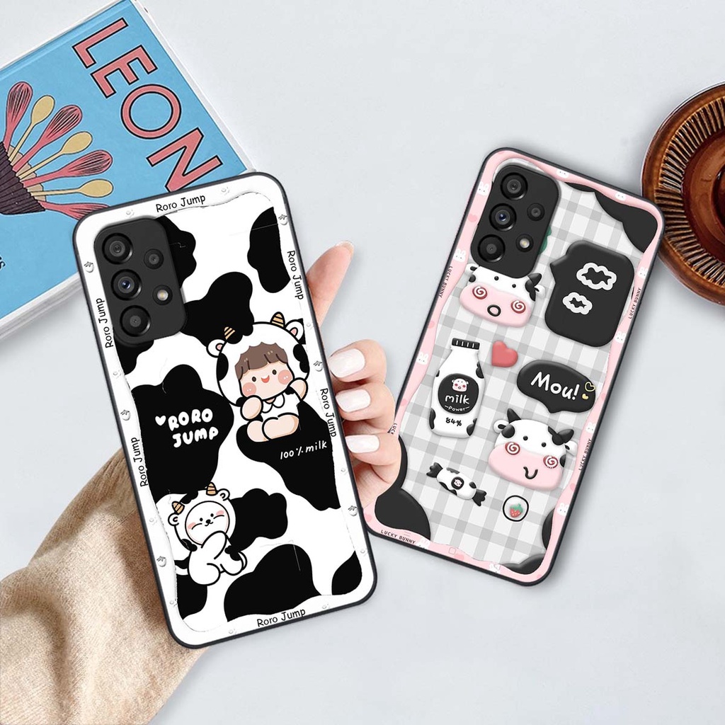 Ốp lưng Samsung A13 / A23 / A33 / A53 / A73 5G in hình gấu cute,bò sữa 3D cute dễ thương bảo vệ điện thoại.