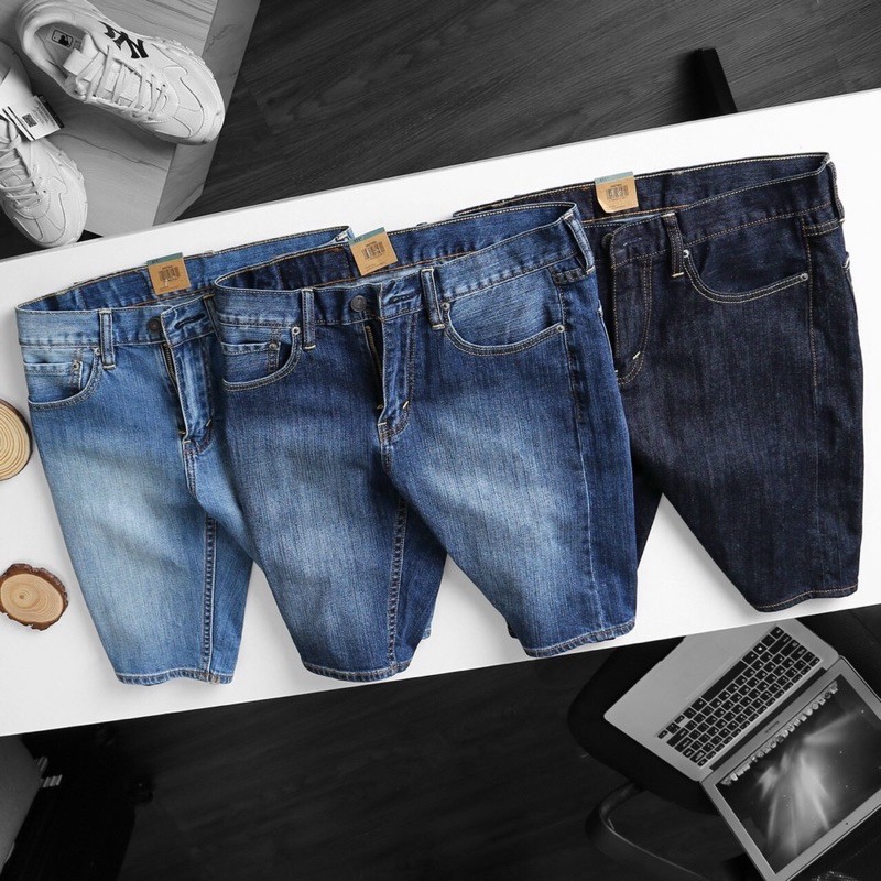 Quần Short Jean Nam levi.s 2 màu thời trang cambodia- jean co giản Hải An Jeans