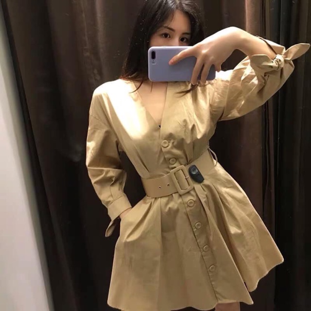 Váy thô kaki zara xuất