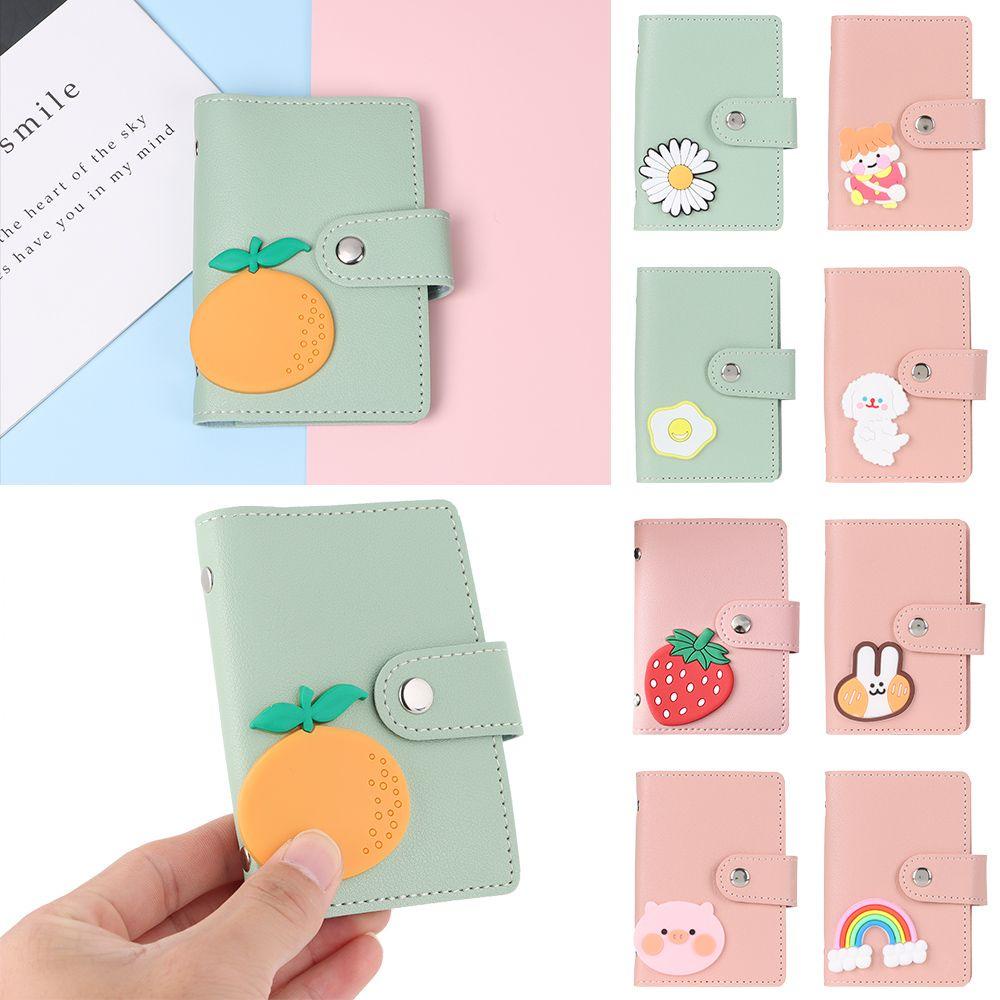 Ví Da PU 26 Ngăn Đựng Thẻ Siêu Mỏng Họa Tiết Hoạt Hình