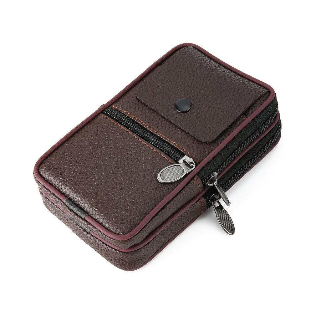 Túi da đeo ngang hông lưu trữ điện thoại di động cho nam | BigBuy360 - bigbuy360.vn