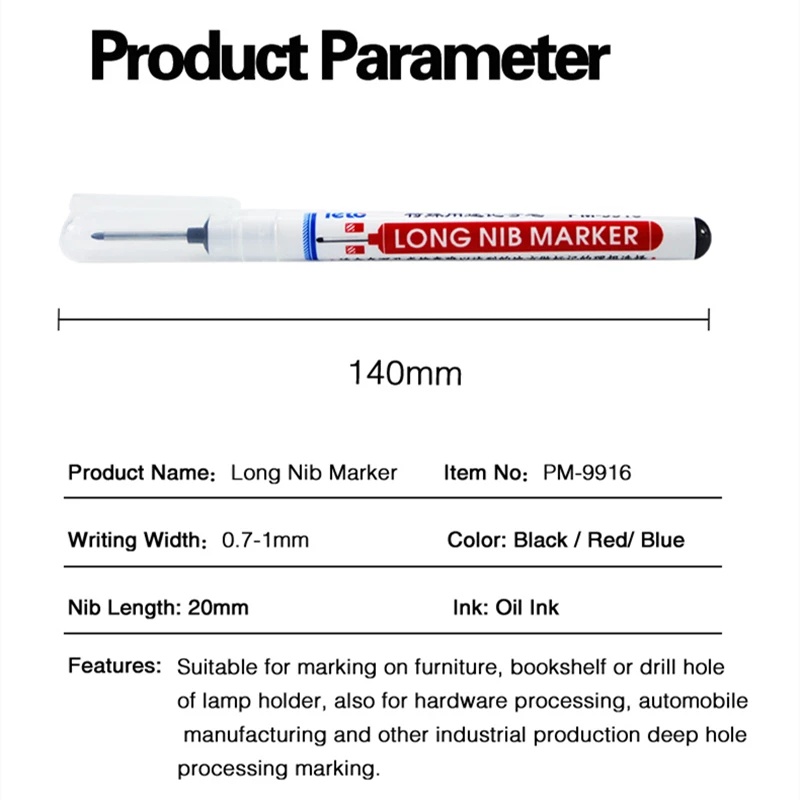 Set 2 / 5 Bút Đánh Dấu Mộc Cán Dài Đa Năng Tiện Dụng Chất Lượng Cao