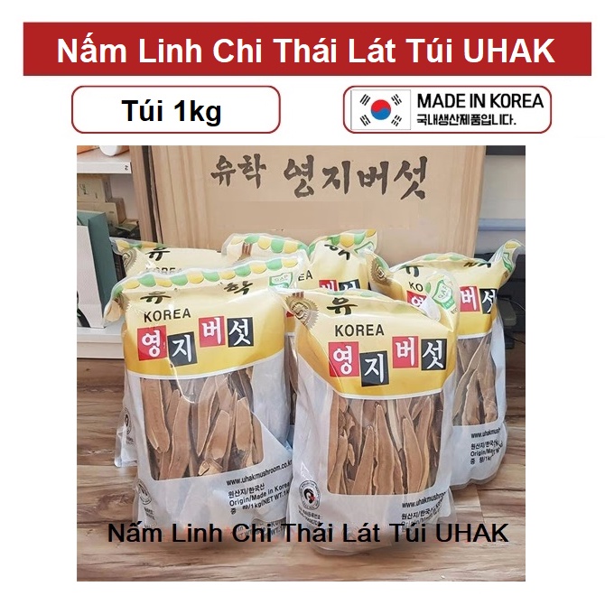 Nấm Linh Chi Thái Lát Túi UHAK Hàn Quốc - Chính Hãng