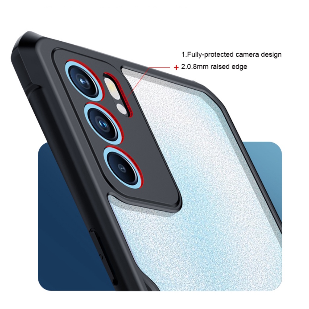 Ốp lưng Oppo Reno 6 5G hiệu Xundd lưng trong viền màu thời trang cao cấp chống sốc siêu bền