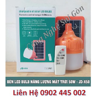 [CHÍNH HÃNG JINDIAN] ĐÈN BUP SỬ DỤNG NĂNG LƯỢNG MẶT TRỜI BULB 50W(X50)
