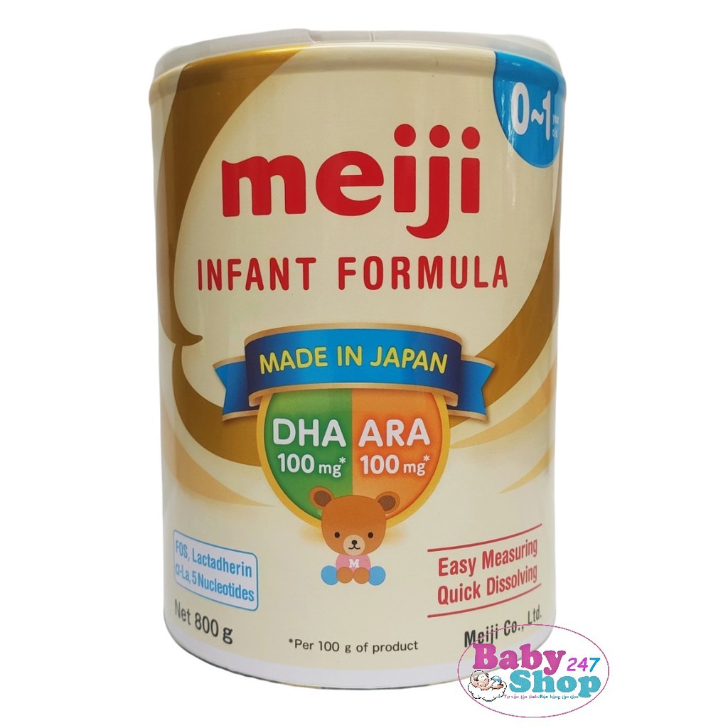 Sữa meiji nhập khẩu số 0 800g (Mẫu mới, date t10/2023)