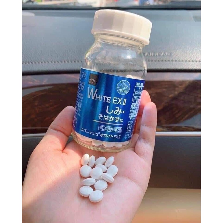 Viên Uống Trắng Da White EX II 270 Viên  Nhật Bản giúp da trắng sáng, mờ thâm nám, tàn nhang, chống lão hóa