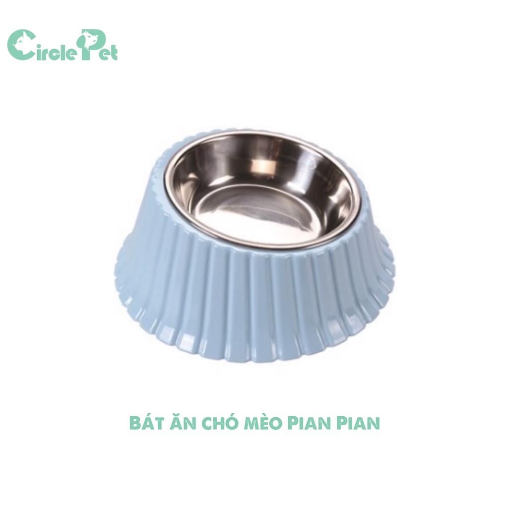 Bát Ăn Chó Mèo Pian Pian Chất Nhựa Cao Cấp Kiểu Dáng Quý Tộc Nhiều Màu Sắc - Circle Pet