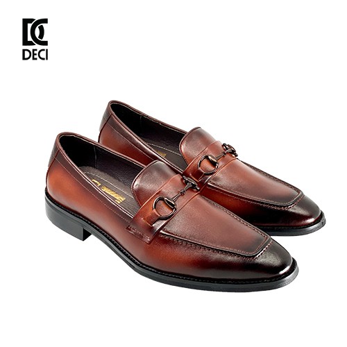 Giày da nam công sở DECI Loafer màu nâu Brogue_08