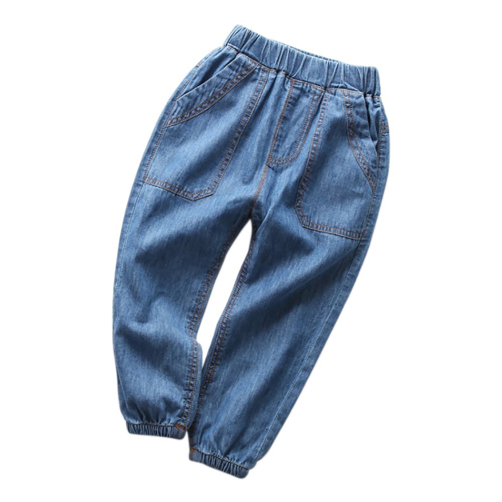 Quần jeans dài lưng thun thời trang cho bé