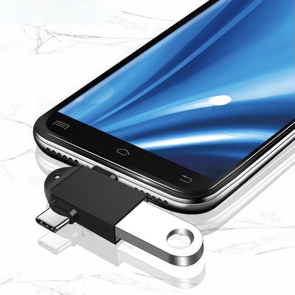 Đầu Chuyển Đổi 2 Trong 1 Loại C Micro Usb Otg Cho Ổ Cứng Android Usb 3.1