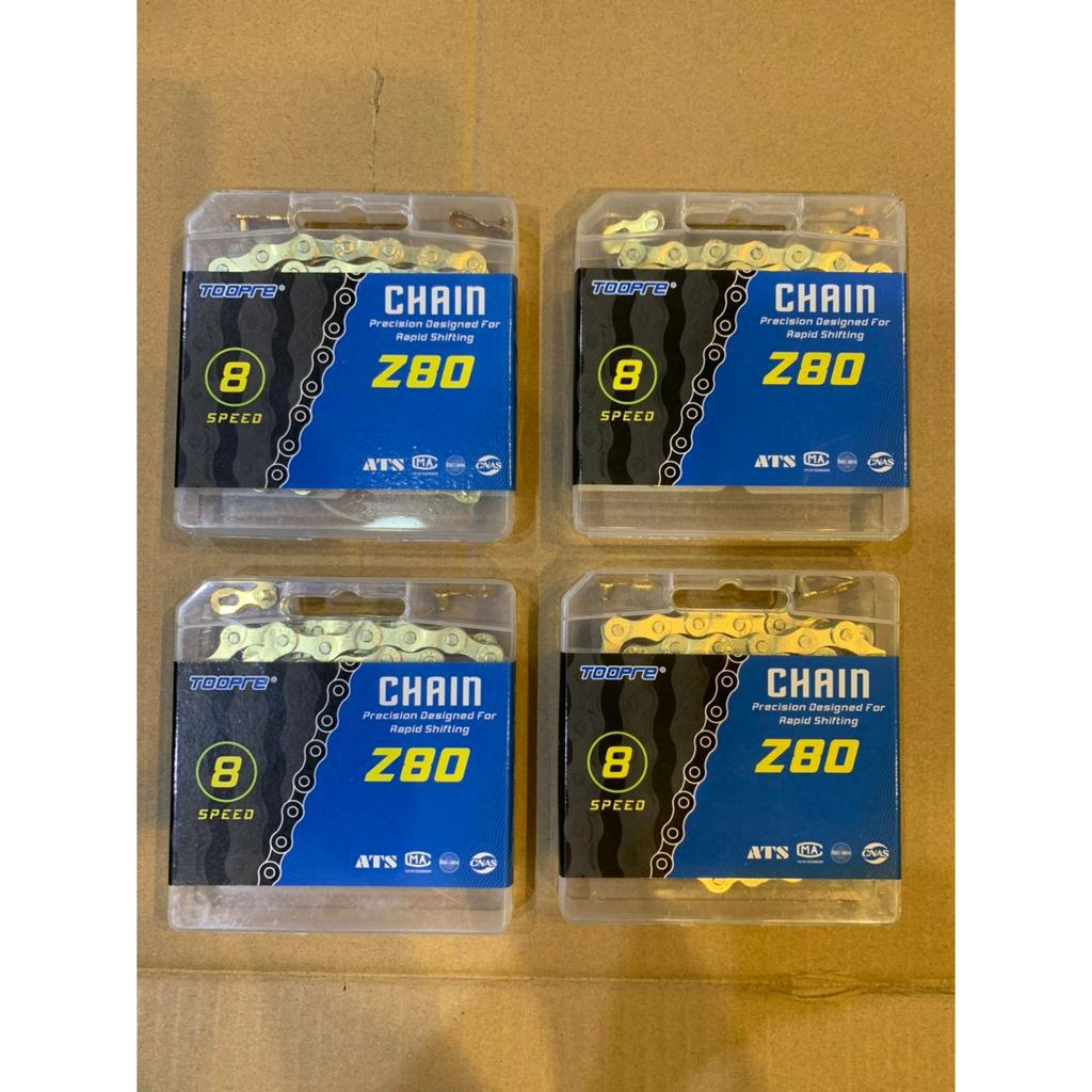 Sên Xích Mạ Vàng Toopre Z80 8 Speed Dùng Cho Xe Đạp