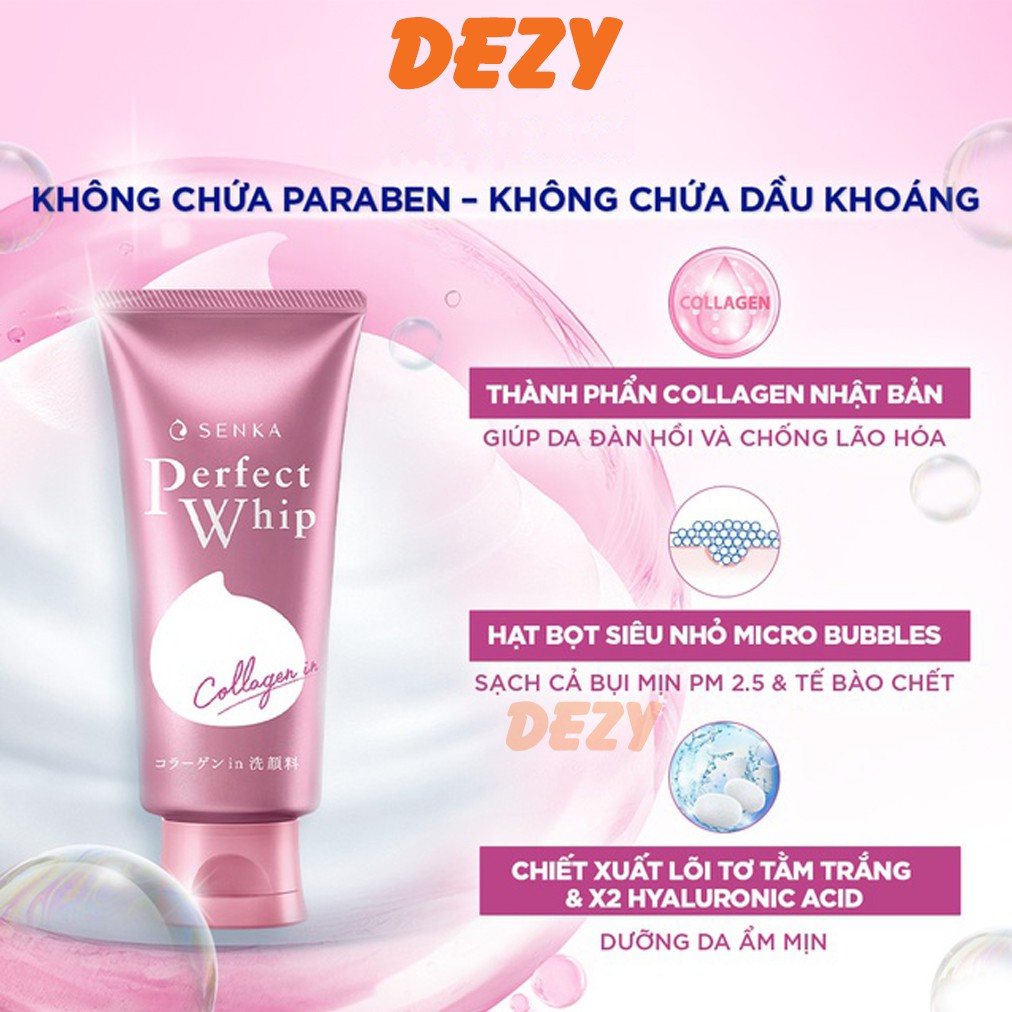 Sữa Rửa Mặt Senka Nhật CHÍNH HÃNG Dưỡng Trắng Da Ngừa Mụn Collagen Ngừa Lão Hóa Sửa Rửa Mặt Srm Senka Chăm Sóc Da Dezy