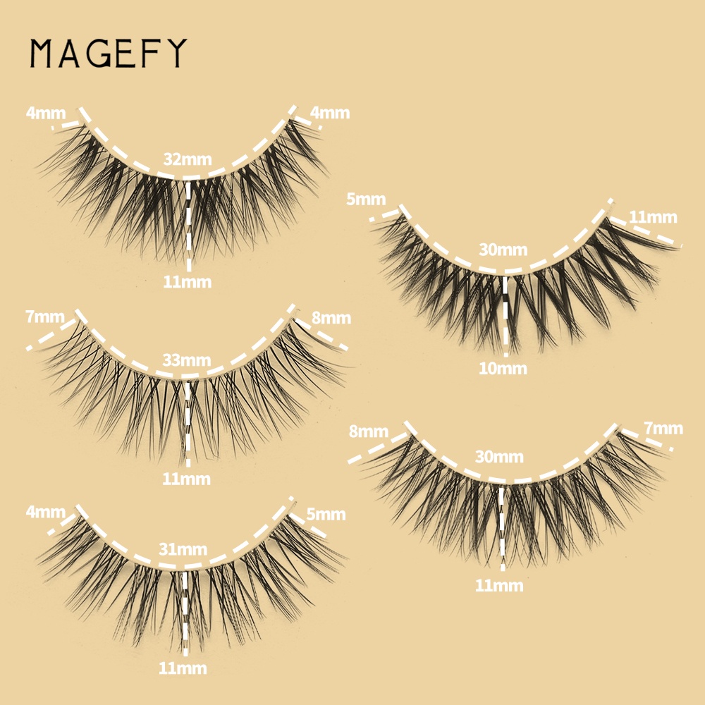 Set 5 Cặp Lông Mi Giả Nhẹ Tự Nhiên MAGEFY