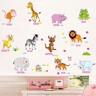 Decal thú tiếng anh 2 cho bé