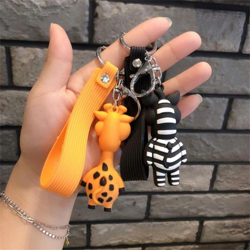 NICKOLAS Móc Chìa Khóa Hình Voi / Hươu Cao Cổ / Voi Hoạt Hình Dùng Làm Quà Tặng Cho Nam Và Nữ