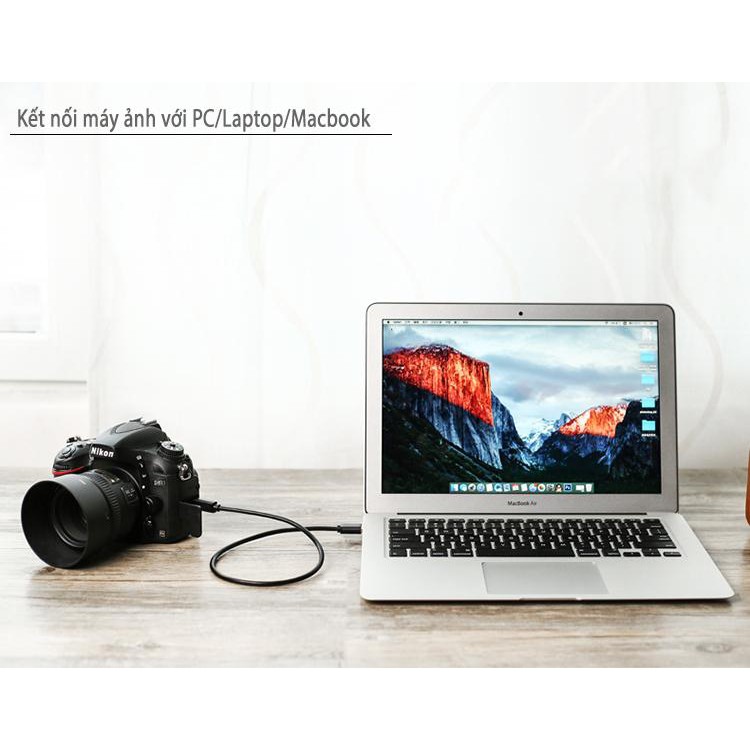 _Dây USB 2.0 sang Mini USB mạ vàng chính hãng ugreen dành cho cho máy ảnh, HDD Box,TV box, Máy nghe nhạc