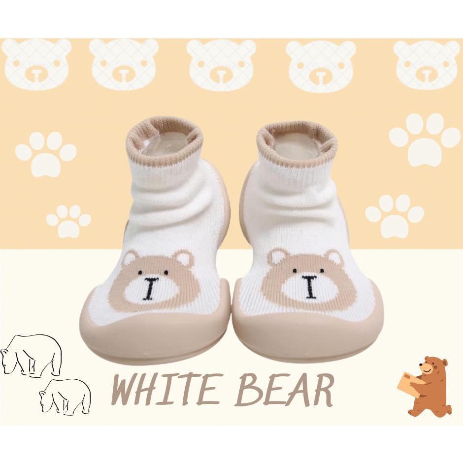 CHÍNH HÃNG GGOMOOSIN GIÀY TẬP ĐI CHO BÉ WHITE BEAR