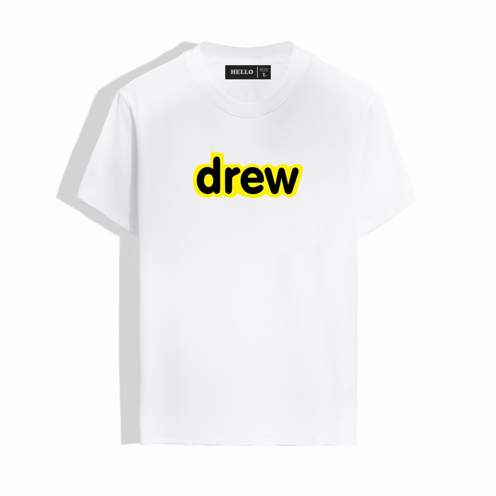 Áo thun form rộng tay lỡ unisex,  Áo phông form rộng nam nữ in chữ Hello ATL020 co giãn 2 chiều | BigBuy360 - bigbuy360.vn